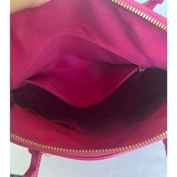 Authentic Furla Piper M Hot Pink Leather Handbag Bag Satchel Purse - Picture 8 of 12